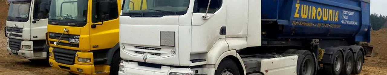 Transport kruszyw Chojnice – piasek i żwir z dostawą